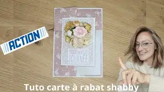 Tuto carte à rabat shabby #scrap #diy #scrapbooking #action 