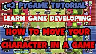How to move character in game by pygame | #2 pygame tutorial