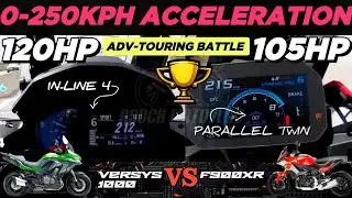 Kawasaki Versys 1000 🆚️ BMW F900XR | 0-250kph Acceleration | Top Speed Attempt 🔥