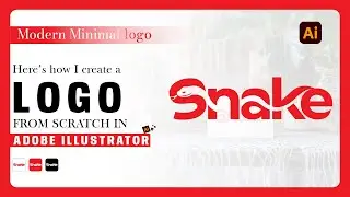 How To Design a Creative Snake Text Logo with Negative Space Effects | Design in Adobe Illustrator