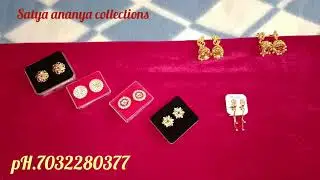 latest one gram gold earrings 😍😍 with reasonbul price 🌺🌺 whatsapp no.7032280377...