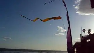 Bali Dancing and Umbul Umbul Flags dancing in a strong wind