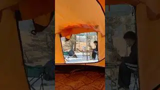 Winter, camping, heavy snow  Retisseris mutton Snow storm #snow #cooking #camping ￼￼