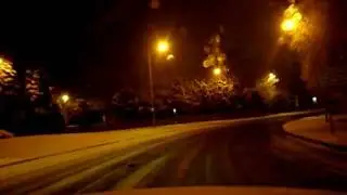 Stourbridge Ring Road Snow at Night Jan 2010
