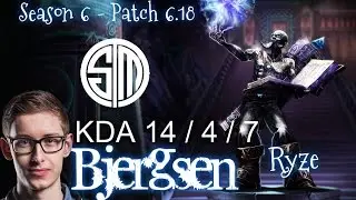 TSM Bjergsen RYZE vs JAYCE Mid - Patch 6.18 KR Ranked | League of Legends