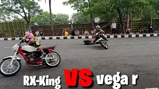 RX KING VS VEGA R , moment latihan roadrace mingguan ,LAM -SEL