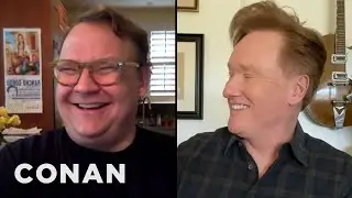 Andy Reacts To Conan&rsquo;s Monologue Jokes | CONAN on TBS
