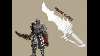 Metin2 Poison Sword &bull; 3D Printed Weapon Prop &bull; Metin II Cosplay / Game Replica