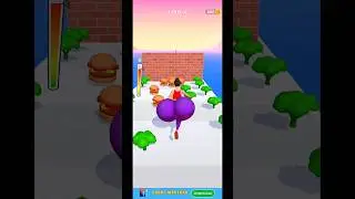 Twerk Race 3D &mdash; Running Game lvl #4 #Food_challenge #3d #tutorial