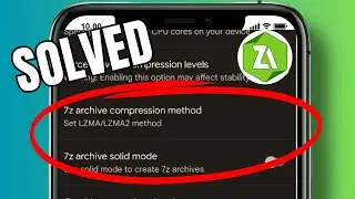 How to select 7z compression method on ZArchiver