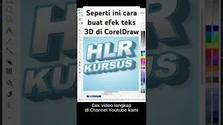 Membuat Efek Text 3D di CorelDraw #coreldraw #design #tutorial