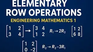 #1 Elementary Row Operations | Engineering Mathematics 1 | Step-by-Step Matrix Simplification