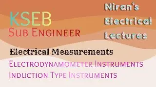 Electrodynamometer & Induction Type Meter | KSEB Sub Engineer | SSC JE