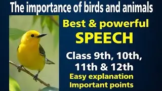Best Speech on Importance of Birds and Animal | English Speech on Importance of Birds and Animal |