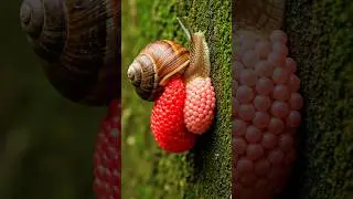 Cool night, mother Apple snail lays a lot of eggs #applesnail #lay #snail #snails #nature #insects