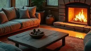 Sala Confort&aacute;vel com Lareira 🔥 Ambiente Aconchegante para Relaxar | Decora&ccedil;&atilde;o Cozy