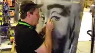 Tupac airbrush portrait