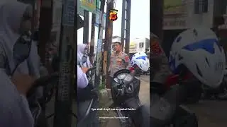 RESPON KAPOLRES KARAWANG KEPADA PENGENDARA SEPEDA MOTOR YANG TIDAK MENGGUNAKAN HELM