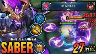 Saber Suthdown All The Enemies- Build Top 1 Armenian Siber ~MLBB