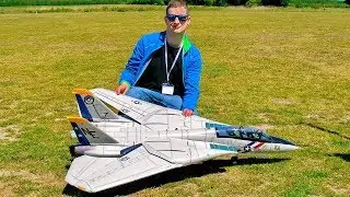 FASCINATING STUNNING !!! RC F-14 TOMCAT SCALE MODEL EDF ELECTRIC MODEL JET FLIGHT DEMONSTRATION