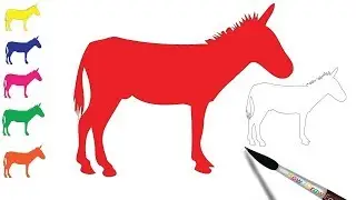 Learn Colors with Donkey Drawing Easy for Kids Learning Colours &ndash; Coloring Pages