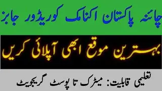 CPEC Jobs 2022 Apply Online - CPEC Jobs 2022 Advertisement -Jobs in China Pakistan Economic Corridor