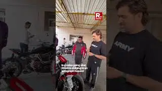 Watch: MS Dhoni delights fan by signing autograph on superbike