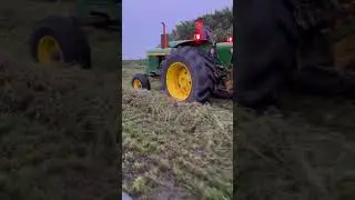 Swatting hay. 💪#grass #swatting #johndeere #hay #tree