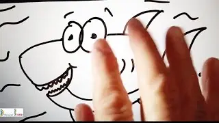 Disegnare uno squalo in bianco e nero 