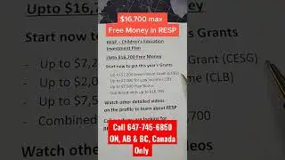 Start RESP plan your child today and get the government grants available for your children.