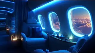 Sleep in first-class tranquility | Premium airplane cabin ASMR sound for restful night