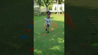 PE time, let's exercise guys, plays with cone ladder and hurdle as obstacle are fun