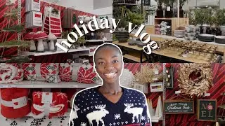 holiday vlog 🎅🏾🎄 | new christmas decor, target holiday shopping, home decor haul