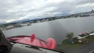 Landing at Lake Hood Seaplane Base, Rust's Flying Service, Anchorage AK