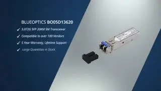 BlueOptics&copy; BO05D13620 - SFP Optical Transceiver SFP 3.072G CPRI OBSAI, 1310nm, 20KM
