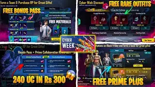 240 Uc In 300 Rs 😱 | Free Prime & Prime Plus 🔥 | Cyber Week 2025 Full Guide 🎉