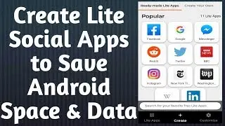 Lite Apps Browser : How to Create Lite Apps to Save Mobile Space and Data | Hermit Lite Android App