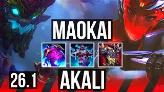 MAOKAI vs AKALI (TOP) | 31K damage | EUNE Master | 26.1