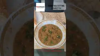 Dining Table Setting: Indian Style