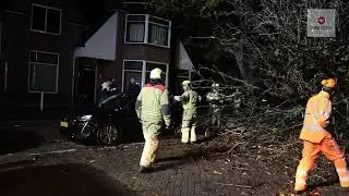 Stormschade door storm Benjamin in het Westland 