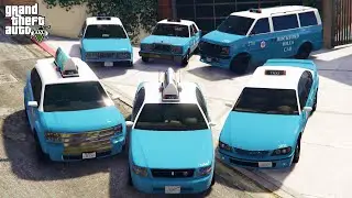 GTA 5 - Stealing Rockford Hills Cab Service Vehicles with Franklin! | (GTA V Real Life Cars #95)