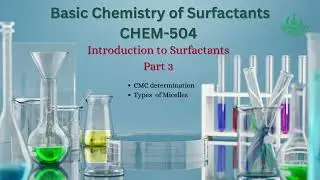 Basic Chemistry of Surfactants | CHEM-504 | CMC determination | Unit 1 | Program 3 | AIOU