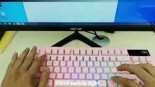 ZJFKSDYX L87 Wireless RGB Gaming Keyboard, 2.4G Wireless Connection (Pink)