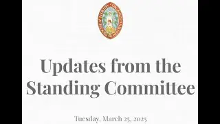 Updates from the Standing Committee