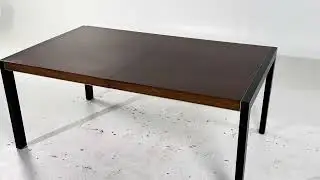 Robert Baron for Glenn of California MCM Rosewood Expanding Parsons Dining Table with 2 Leaves