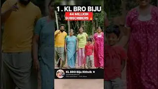 Top 10 kerala YouTubers 2024 🔥 #yotubers #shorts @KLBROBijuRithvik1 @luckyfamily4267