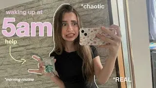 my REAL school morning routine (chaotic) at 5 AM