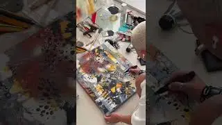 Abstract mixed media painting process by CanotStopPainting #art #painting #abstractart