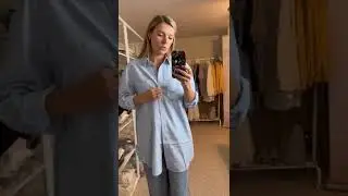 b.young Linen Blouse in Sky Blue