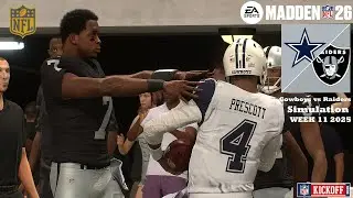 Madden 26 Dallas Cowboys vs Las Vegas Raiders WEEK 11 Simulation 2025 PS5 Game Play